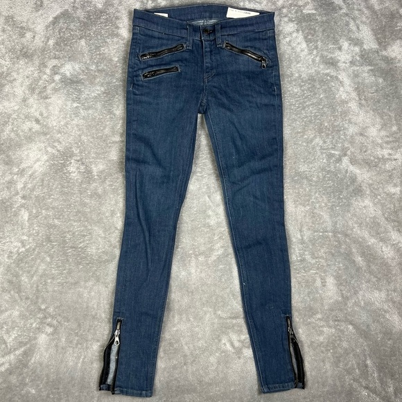 Rag&Bone Jeans Womens 24 Alice Skinny Leg Mid Rise Zipper Grunge Rock Y2K 90s - Picture 3 of 12